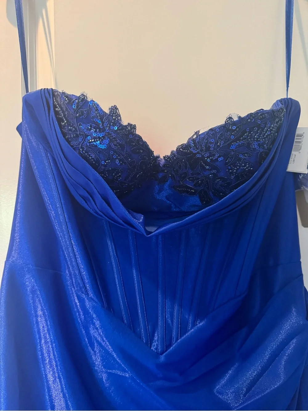 Strapless Royal Blue Evening Gown XL